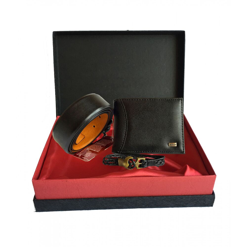 Men's Gift Set Wallet With Belt and Bracelet - 1