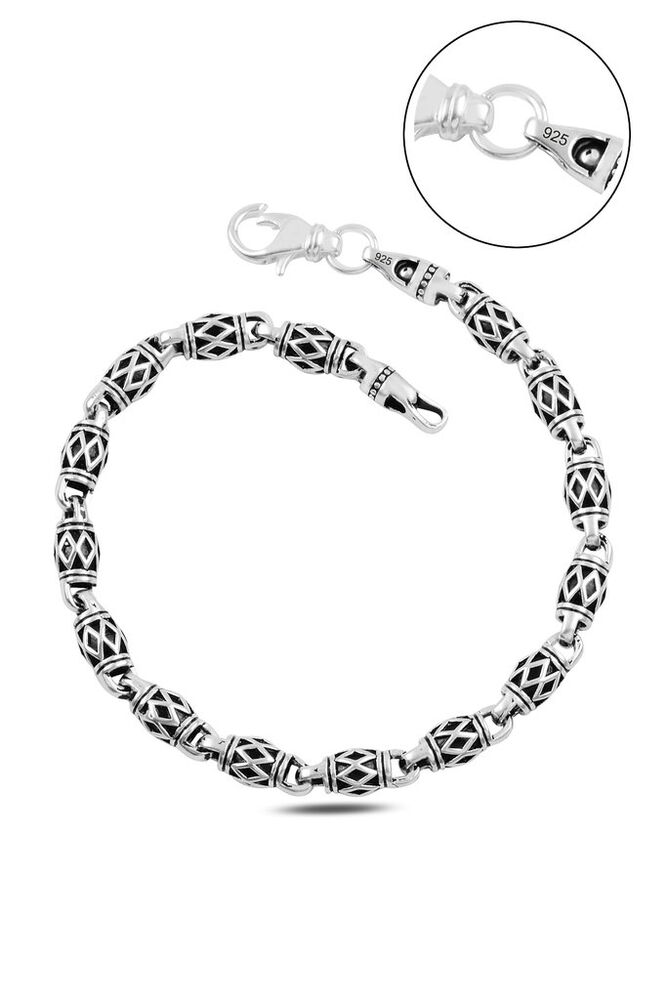 Men's silver bracelet decorated with Ottoman engraving - 2