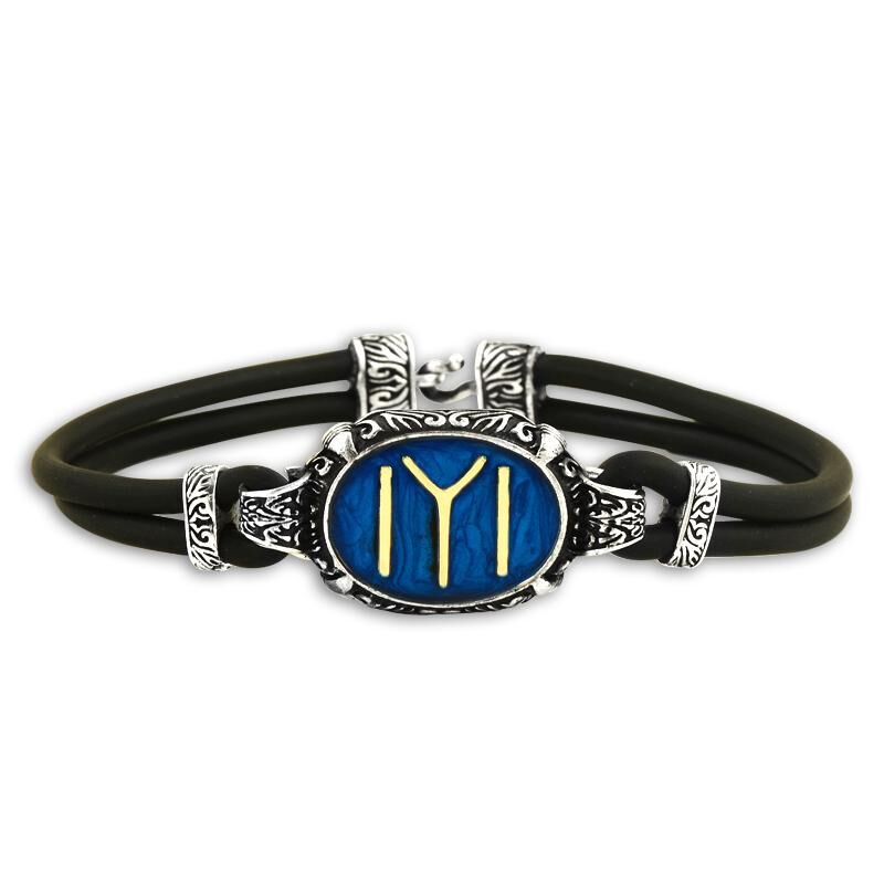 Men's silver bracelet with the Kai logo - 1