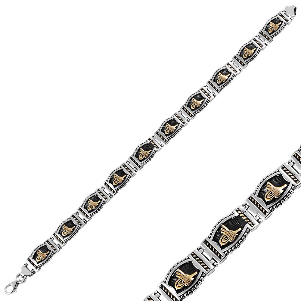 Men's silver bracelet with the signature of the Ottoman Sultan - 1
