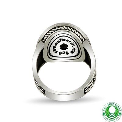 Men's sterling silver ring engraved with the emblem of the resurrection of the Kaya tribe - 2