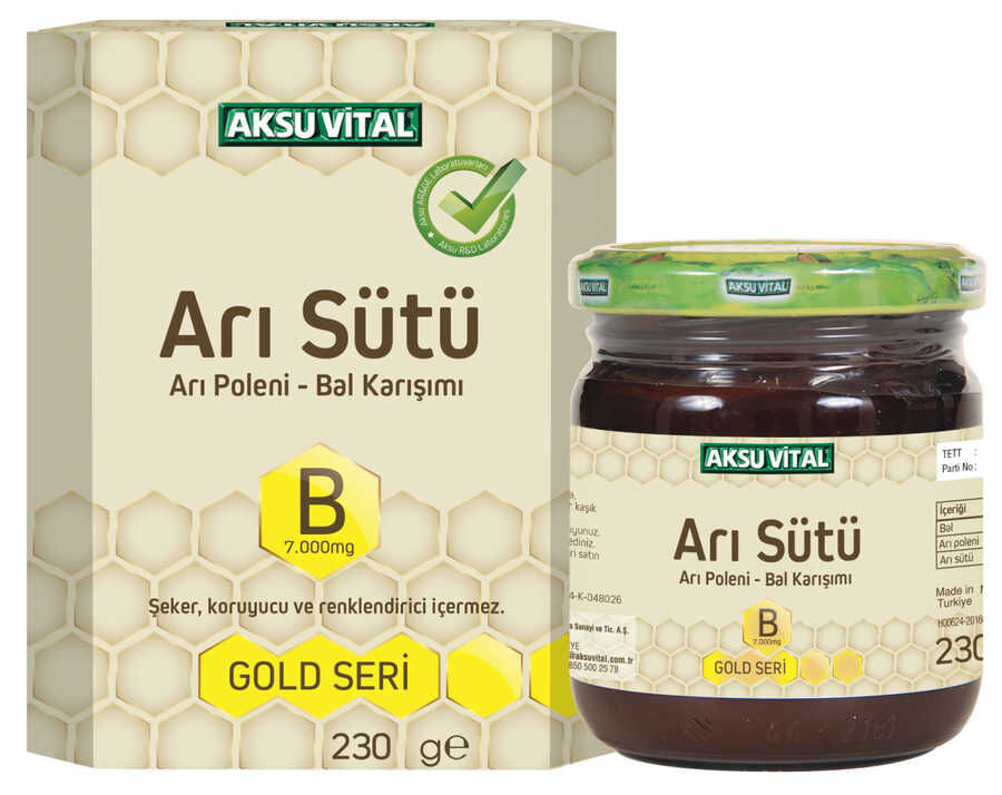 Mixture of honey with bee pollen and royal jelly for a healthy and strong body for children by Aksuvital - 1
