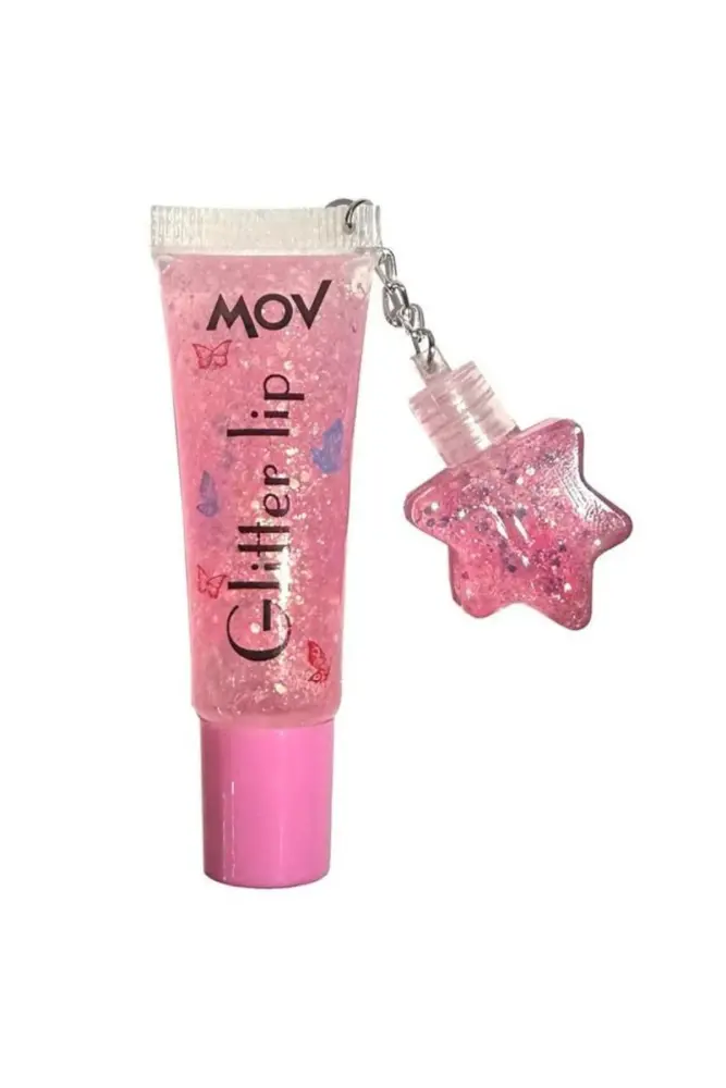 mov Glitter Key Lip Gloss Pembe - 1