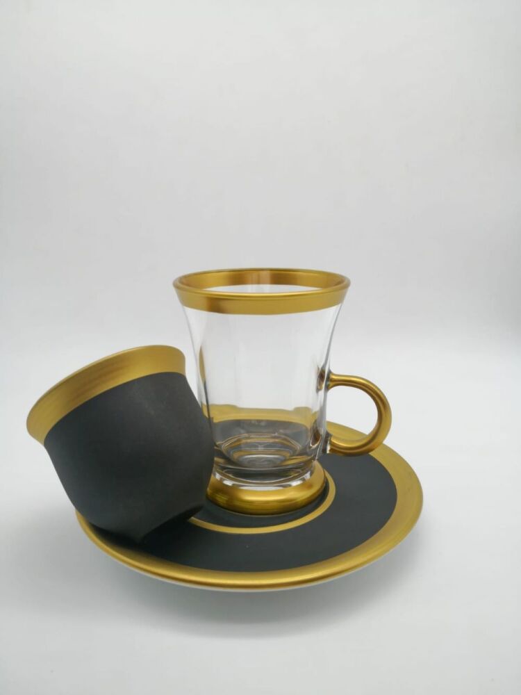 Natural Colored Tea Cups - black - 18 Pieces - 1