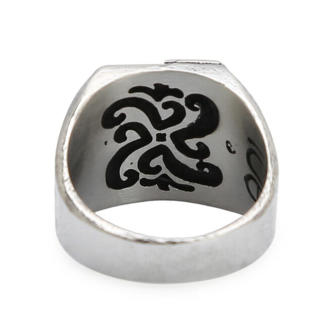 New Life Themed Sterling Silver Men's Ring Silver Color Customizable - 3
