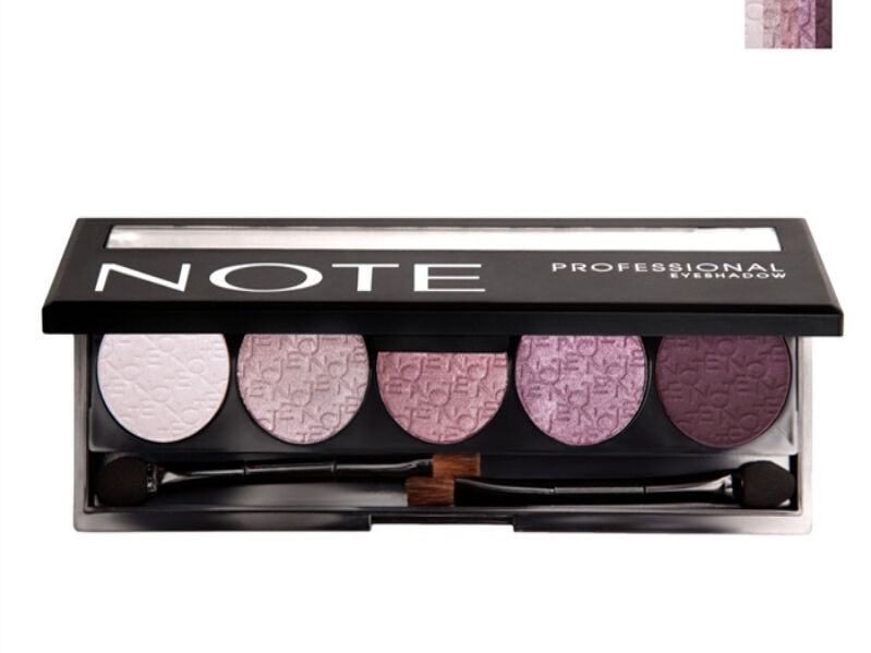 Note eye shadow palette with five harmonious colors - 1