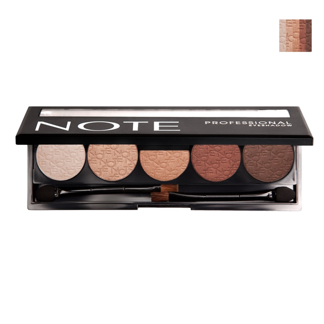 Note eye shadow palette with five harmonious colors - 2