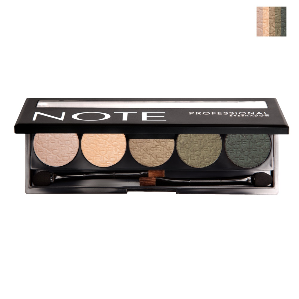 Note eye shadow palette with five harmonious colors - 3