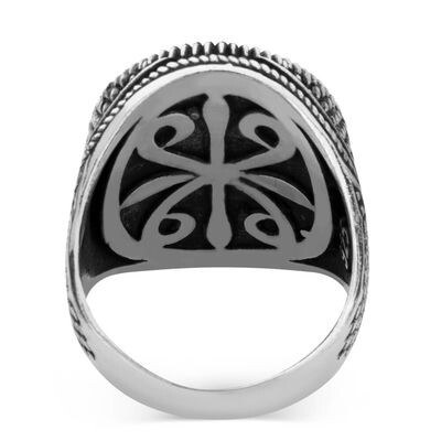 Oval black Onyx Sterling Silver 925 Ring - 3