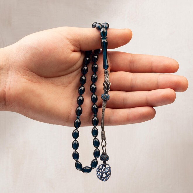Pressed amber rosary with a Qazzazia tassel - 2