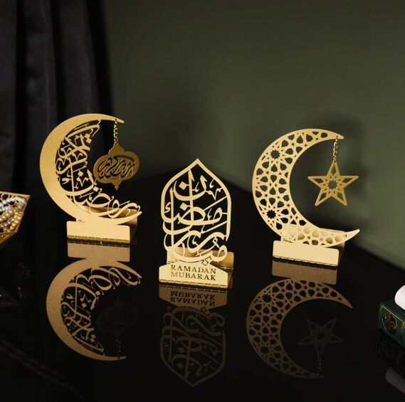 Ramadan Metal Candle Holder Set - 3 Pieces - 3