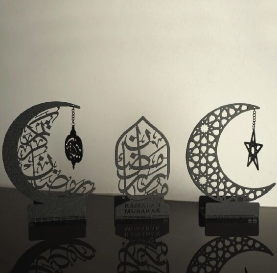 Ramadan Metal Candle Holder Set - 3 Pieces - 5