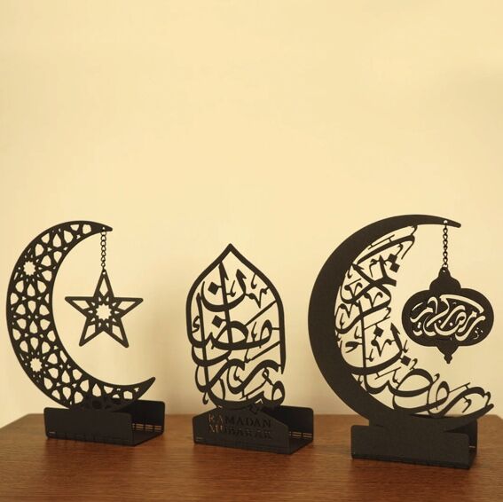 Ramadan Metal Candle Holder Set - 3 Pieces - 6