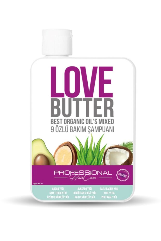 Rc Kozmetik Love Butter Premium 9 Özlü Saç Besleyici Komple Saç Bakım Şampuanı 150 Ml _ 6 Pc - 1