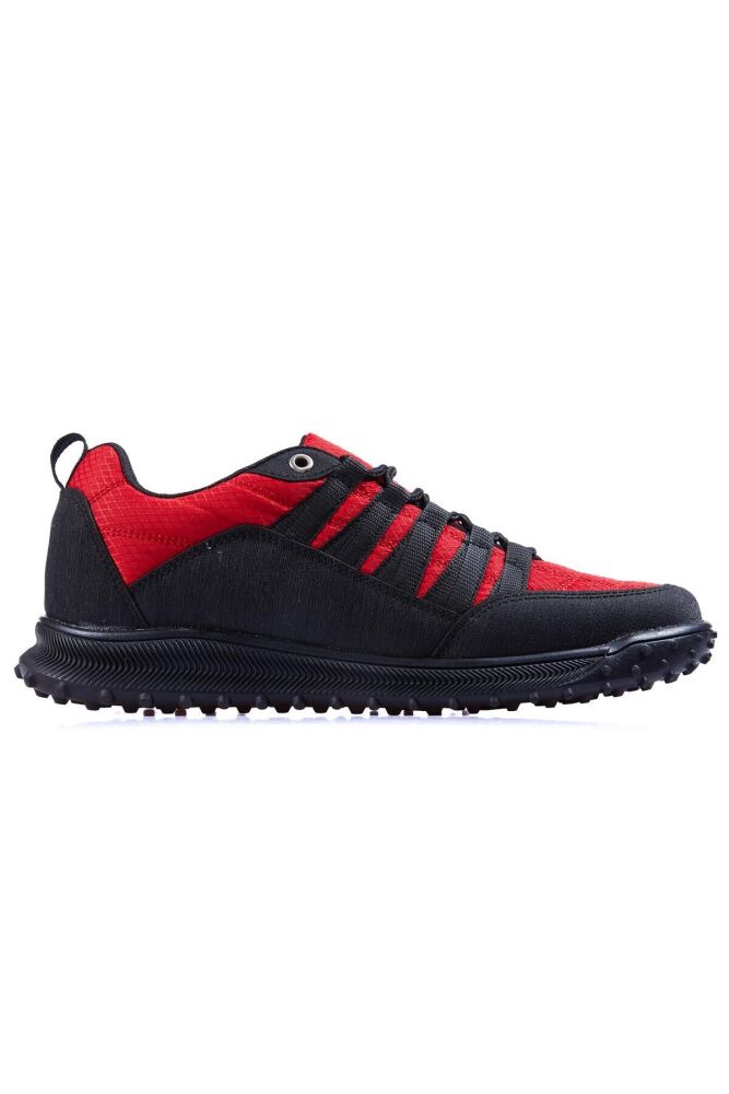 Red Lace File Detailed Artificial Leather Men's Sneakers - 89114 - 1