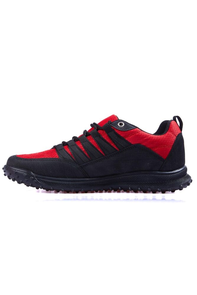 Red Lace File Detailed Artificial Leather Men's Sneakers - 89114 - 6