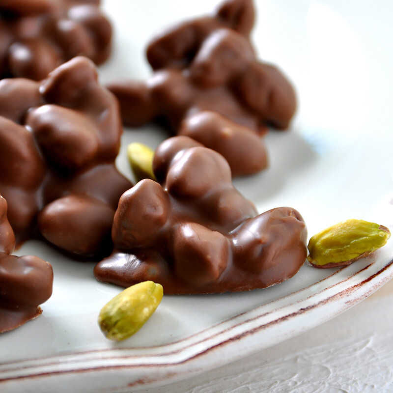 Rocher milk chocolate with premium pistachios 300 grams from Haci Sarif - 1