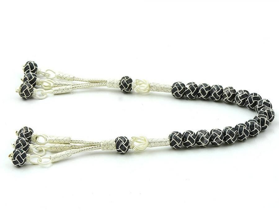 Rosary made of 1000 silver with Trabzon Qazzazia design - 1