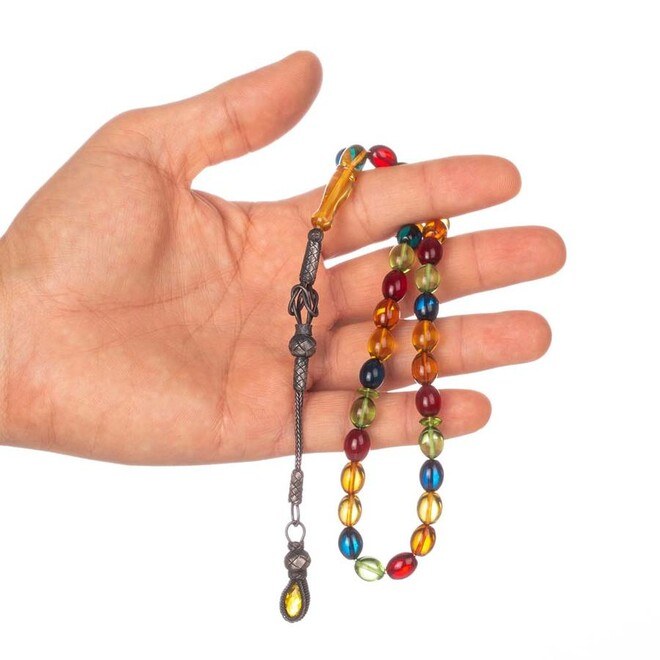 Rosary made of amber drops with Qazzazia tassel - 2