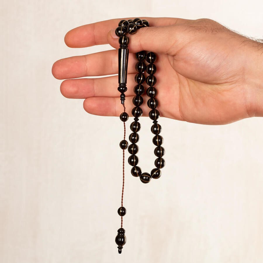 Rosary made of Kuka engraved with metal - 3