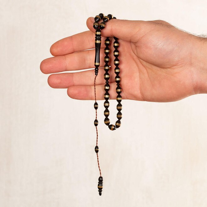 Rosary made of Kuka with Brass-wrapped beads - 2