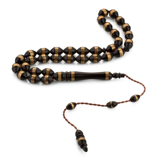 Anı Yüzük - Rosary made of Kuka with Brass-wrapped beads