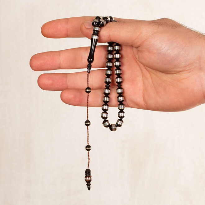 rosary made of Kuka with metal-wrapped beads - 2