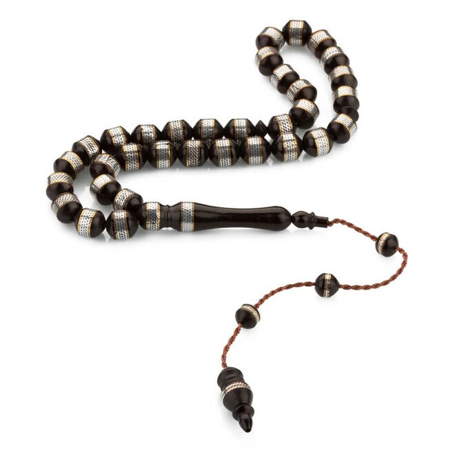 rosary made of Kuka with metal-wrapped beads - 1