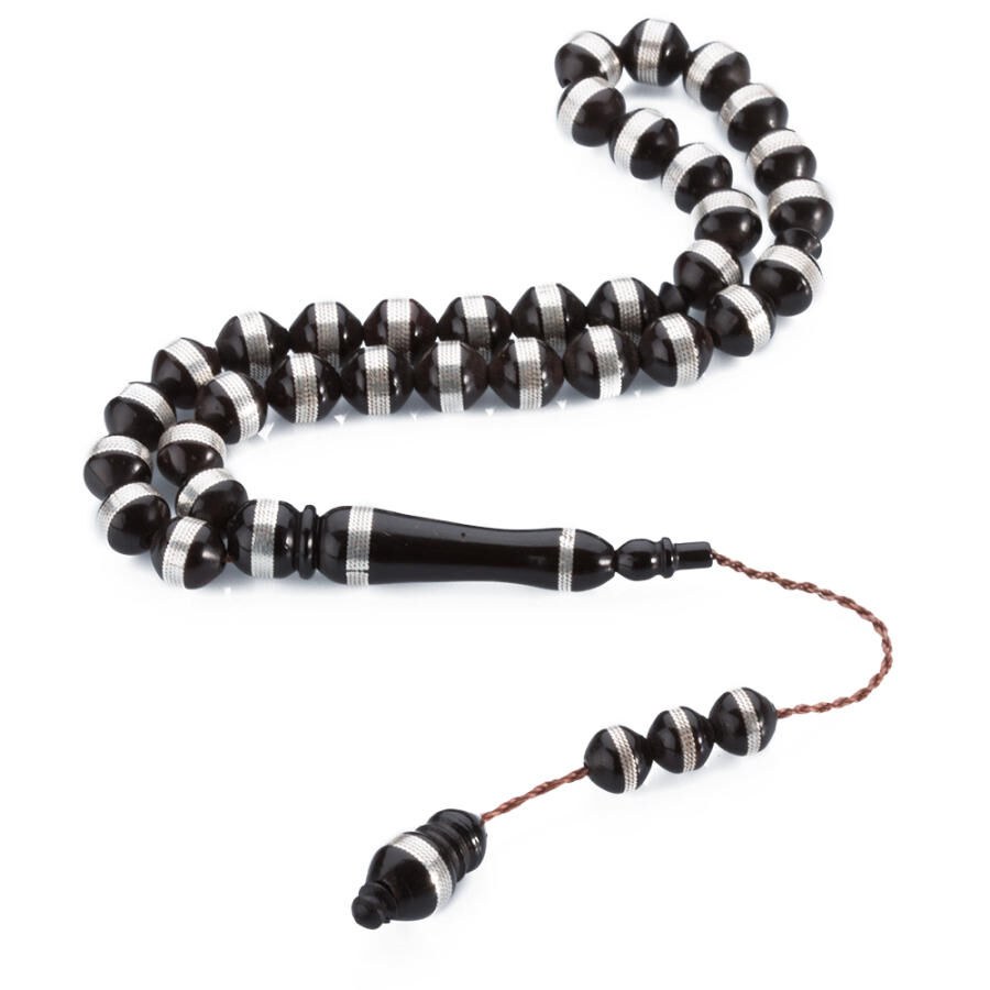Rosary made of Kuka with silver-wrapped beads - 1