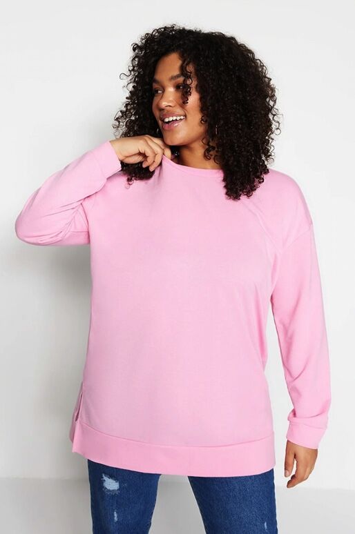 Round neck sweatshirt - large sizes - 2