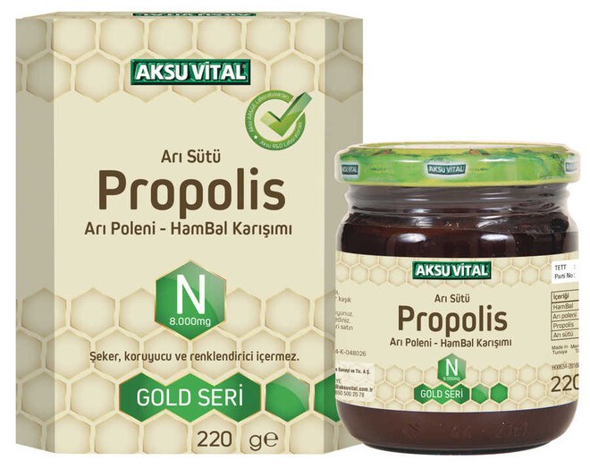 Royal jelly propolis with pollen (n) for a strong and healthy body of Aksuvital - 1