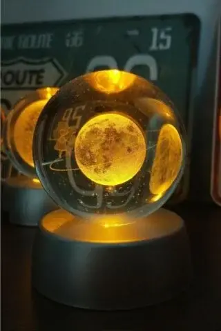 Satürn'deki Kız Işıklı Cam Küre - 1