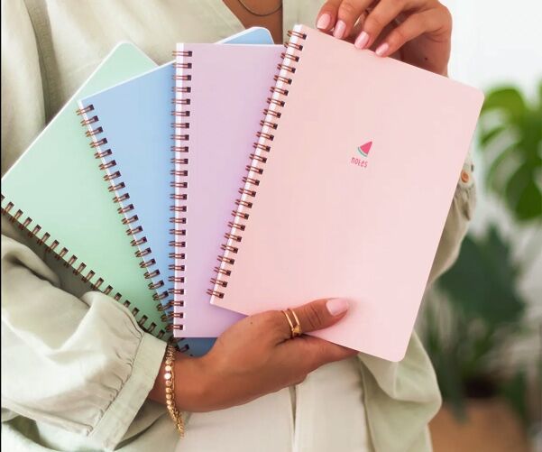 Set of 4 -A5 notebooks with cute drawings - 1