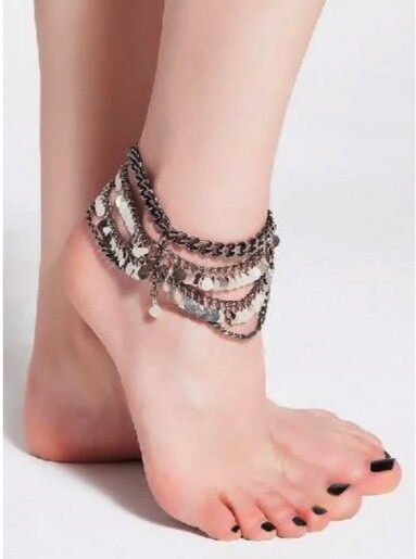 Silver Coin Anklet - 1