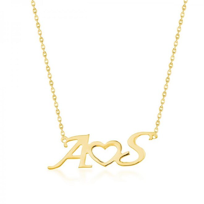 Silver necklace for women with a special design for the name letter is customizable - 2