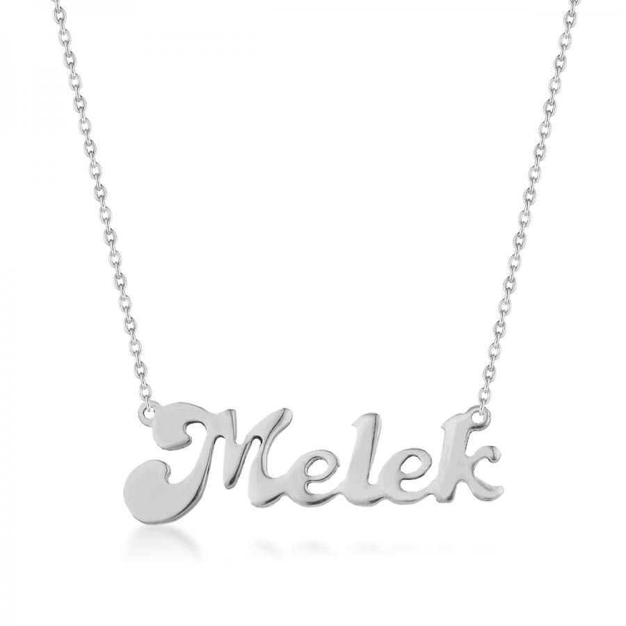 Silver neckleace for women with a special design for the name is customizable - 3