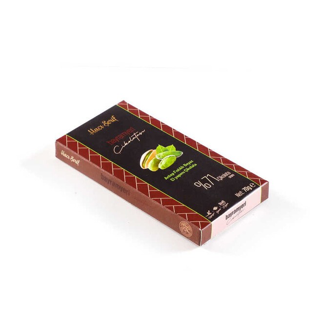 The luxurious Ivory Coast chocolate filled with pistachios 70 grams from Haci Sarif - 3