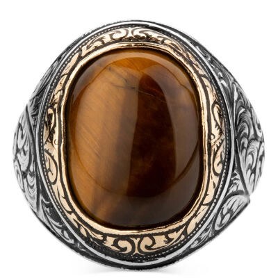 Tiger eye stones for rings full of sophistication - 2