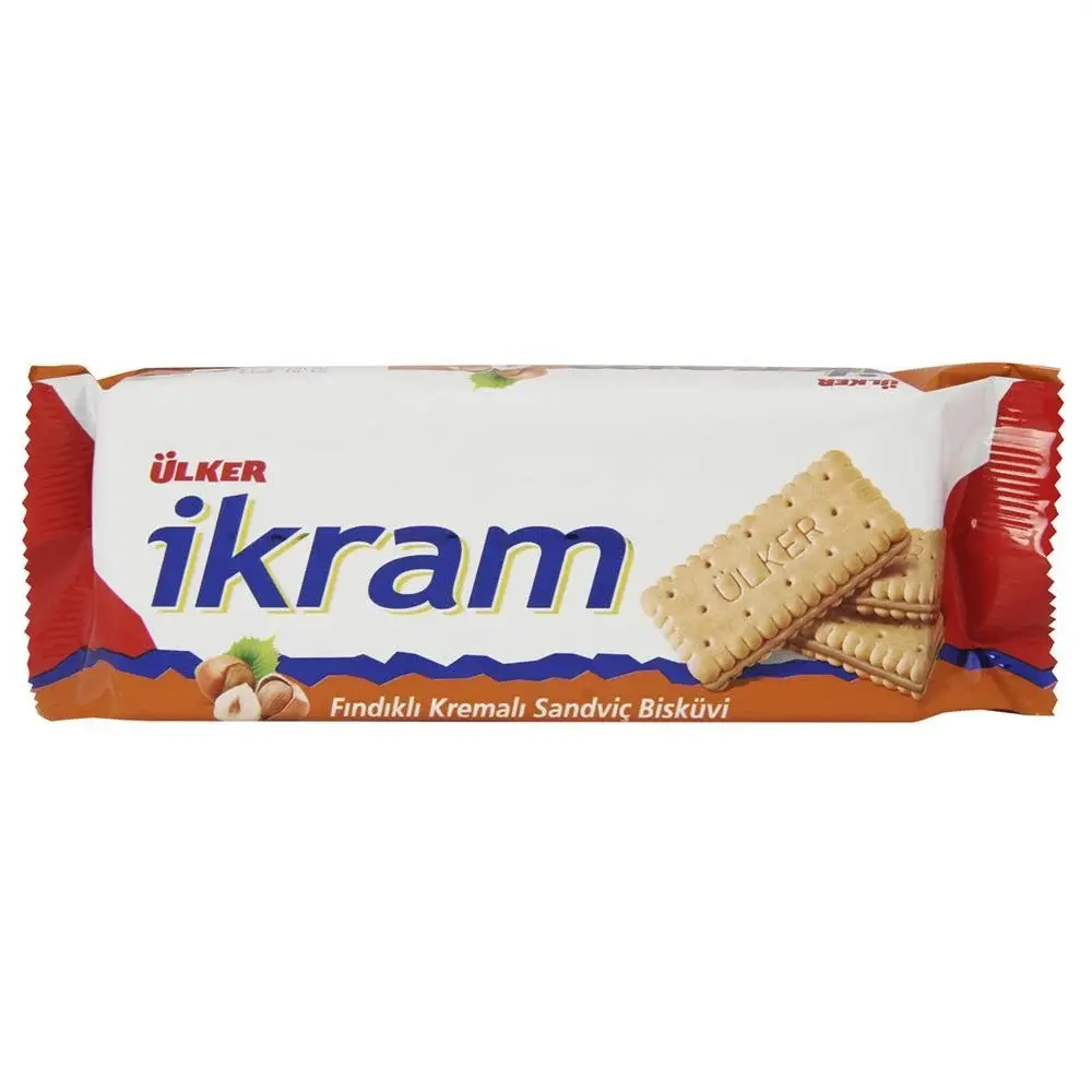 Ülker İkram Sandwich Biscuits with Hazelnut Cream - 1
