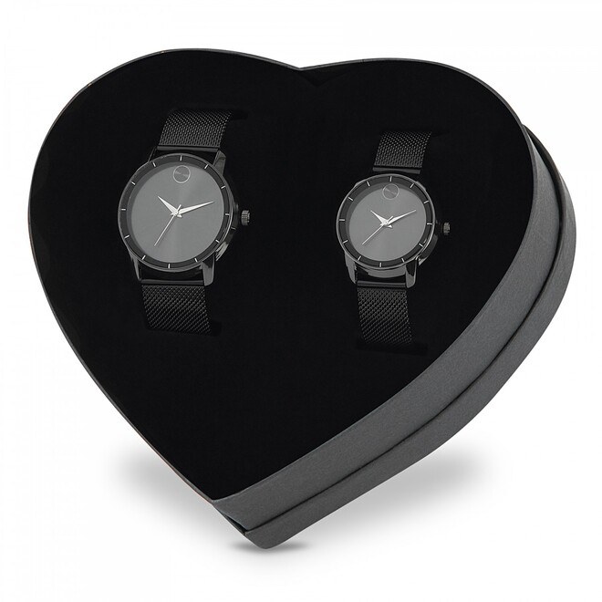 Unisex black watch set - 1