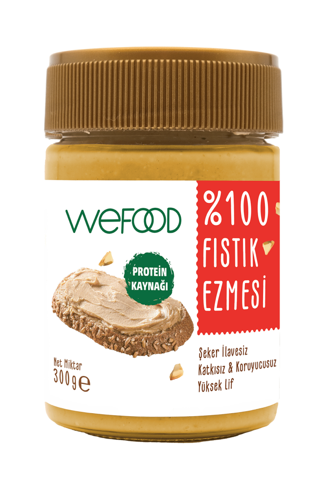 Wefood Sugar-Free Plain 100% Peanut Butter - With Peanut Pieces - 1