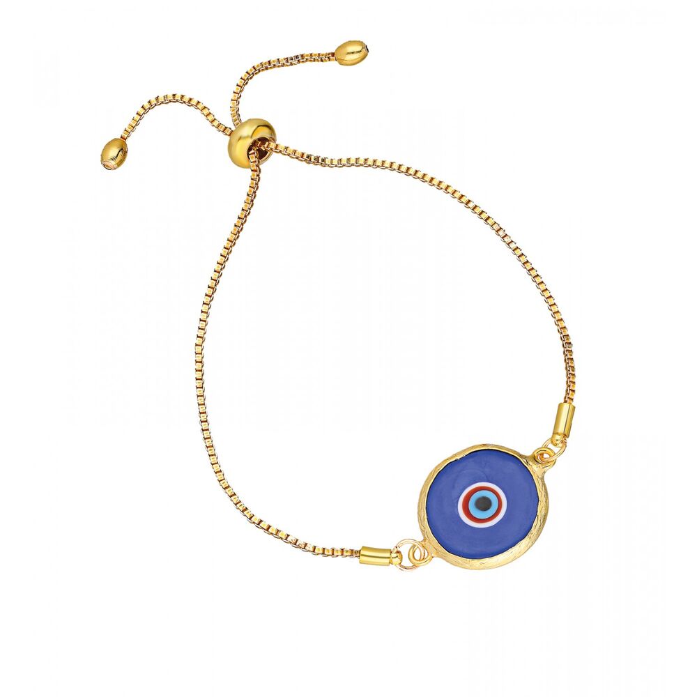 Women's bracelet with blue eye design - 1