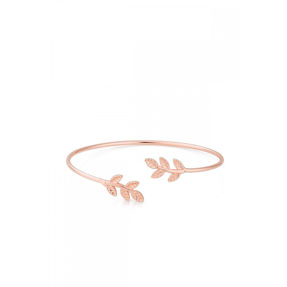 Women's bracelet with pink leaf - 1