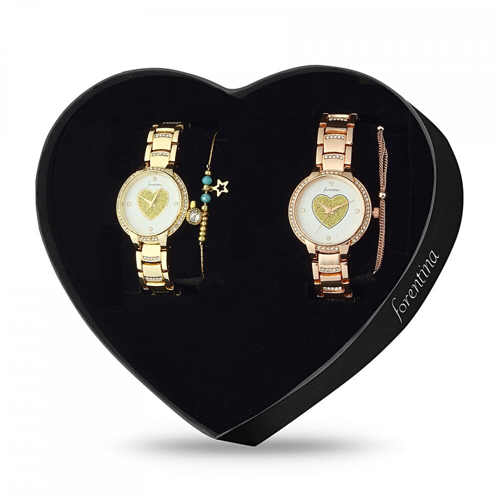 Women's Gift Set Bracelet and Watch - Two Different Designs - 1