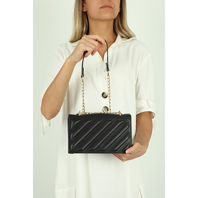 Women's Handbag with a Metal Strap Design - 3