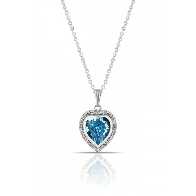 Women's necklace with crystal heart - 2