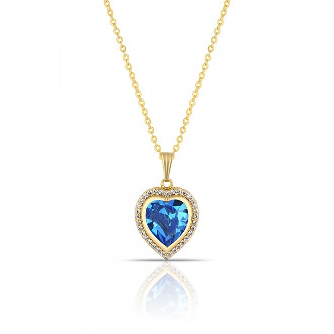 Women's necklace with crystal heart - 3