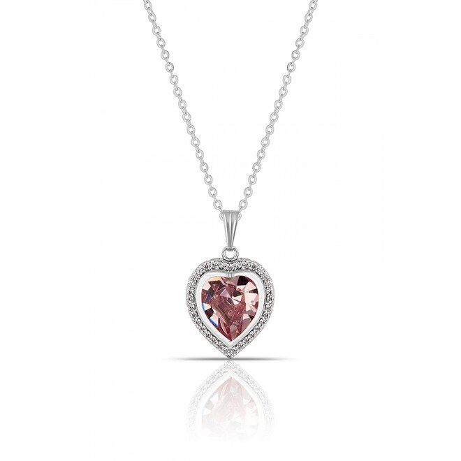 Women's necklace with crystal heart - 5