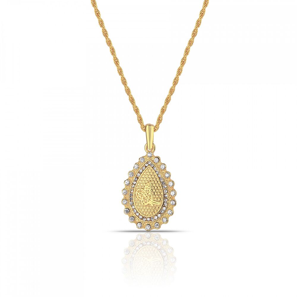 Women's necklace with golden Ottoman logo - 1