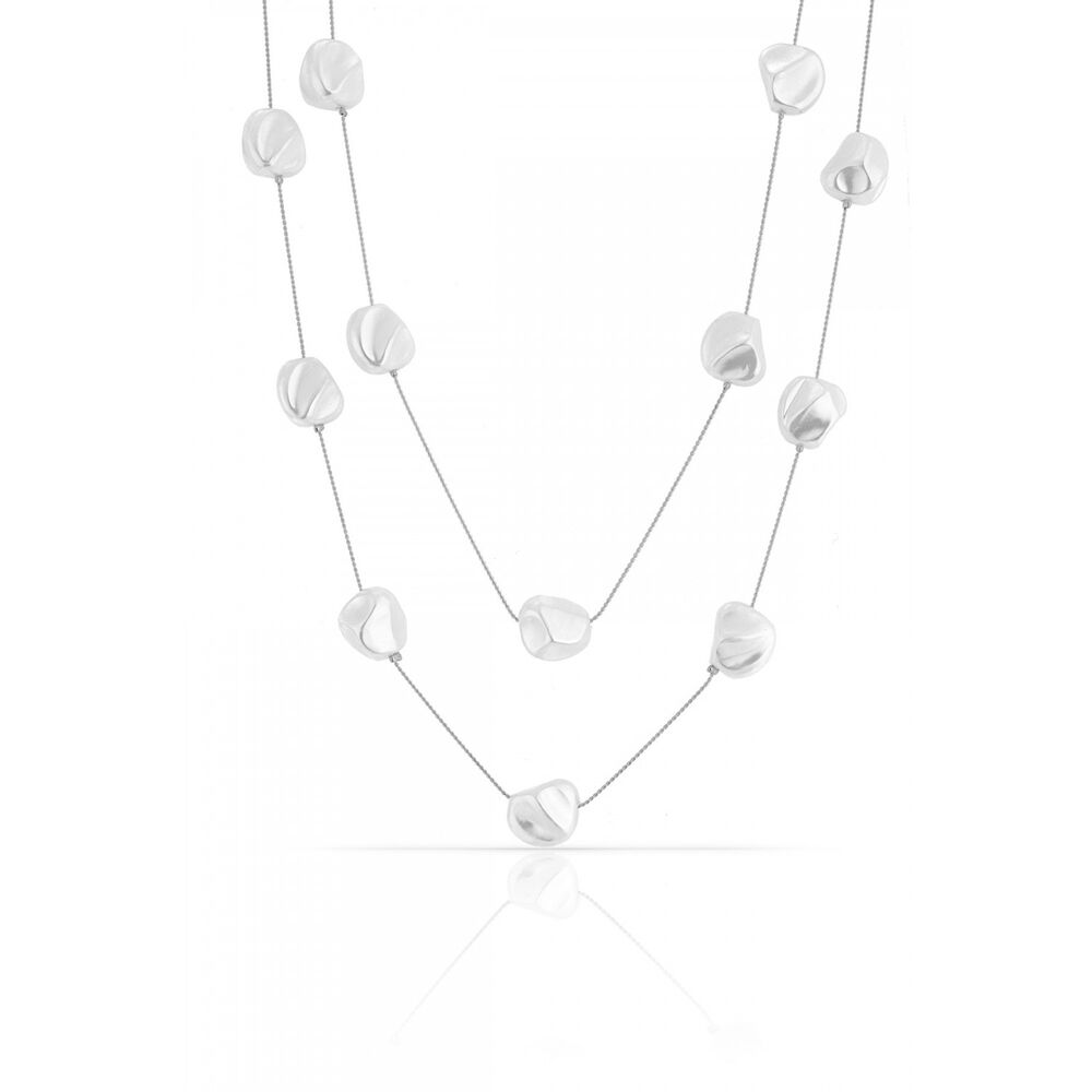 Women's necklace with white stones - 2